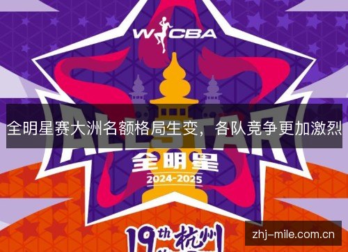 全明星赛大洲名额格局生变,各队竞争更加激烈 全明星赛大洲名额格局生变,各队竞争更加激烈